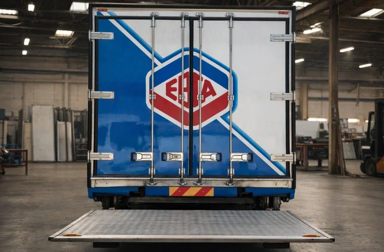 Fabrication de caisse frigorifique pour camion — atelier Marketos-Talaros Aspropyrgos